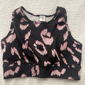 Cyclebar Pink Printed Bra Top